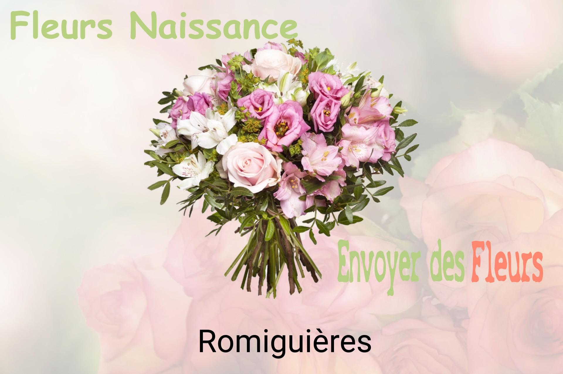 Bouquet de fleurs de naissance livré à Romiguières